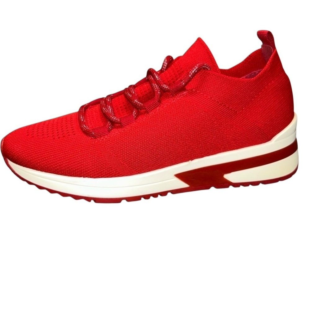 Urban Sport by J/Slides Gabby Women's Slip-on Sneaker Size 6 M Red Knit New